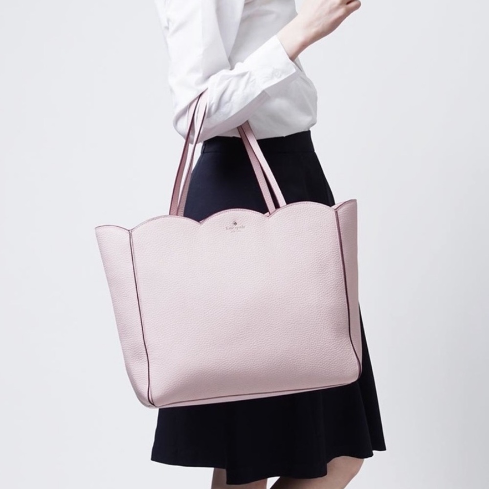 Kate Spade Leewood Place Rainn Leather Tote Pink